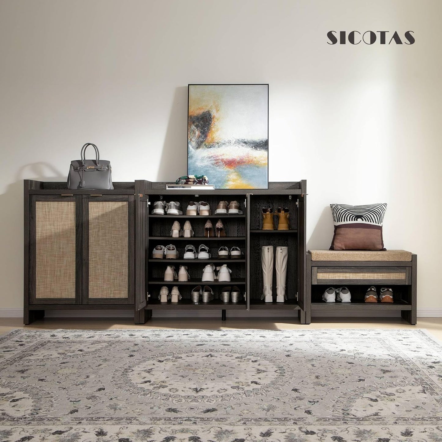 Meuble à chaussures Savanna, 30 paires de chaussures