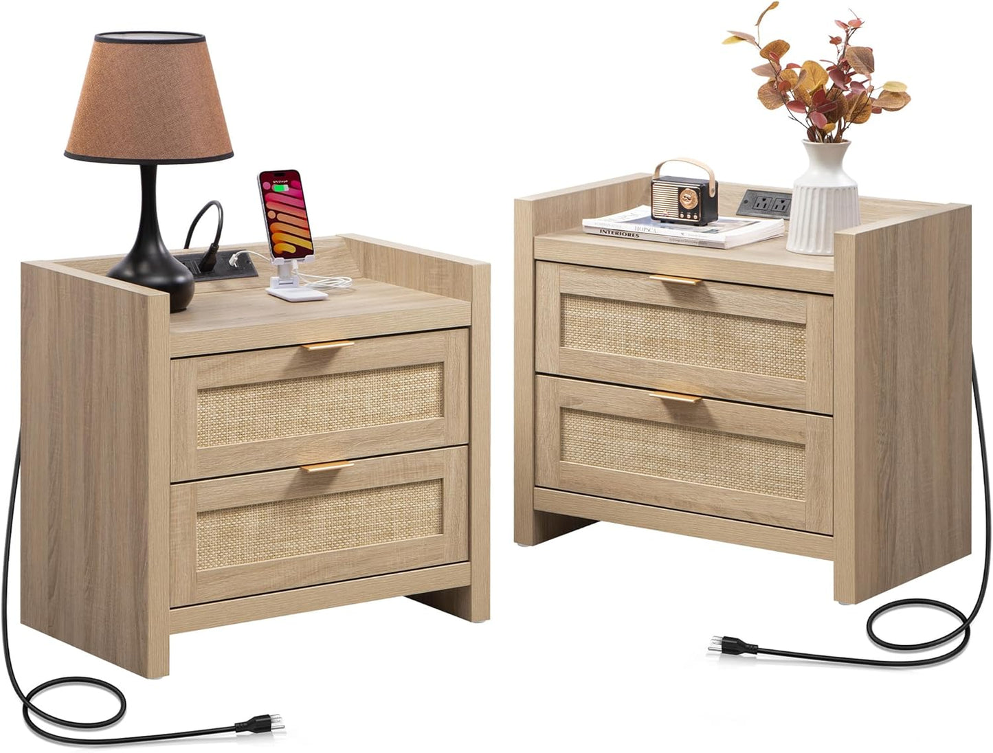 Table de chevet Savanna avec station de charge