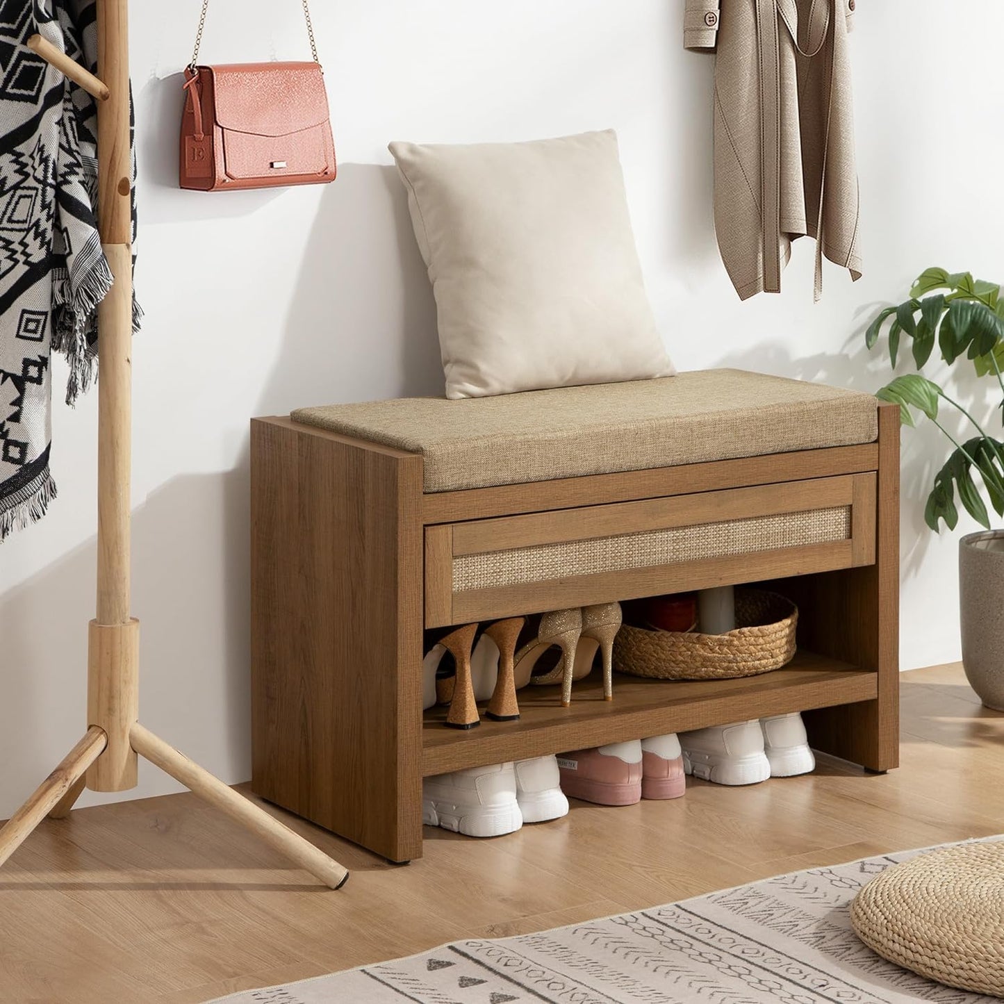 Banc à chaussures Savanna avec rangement