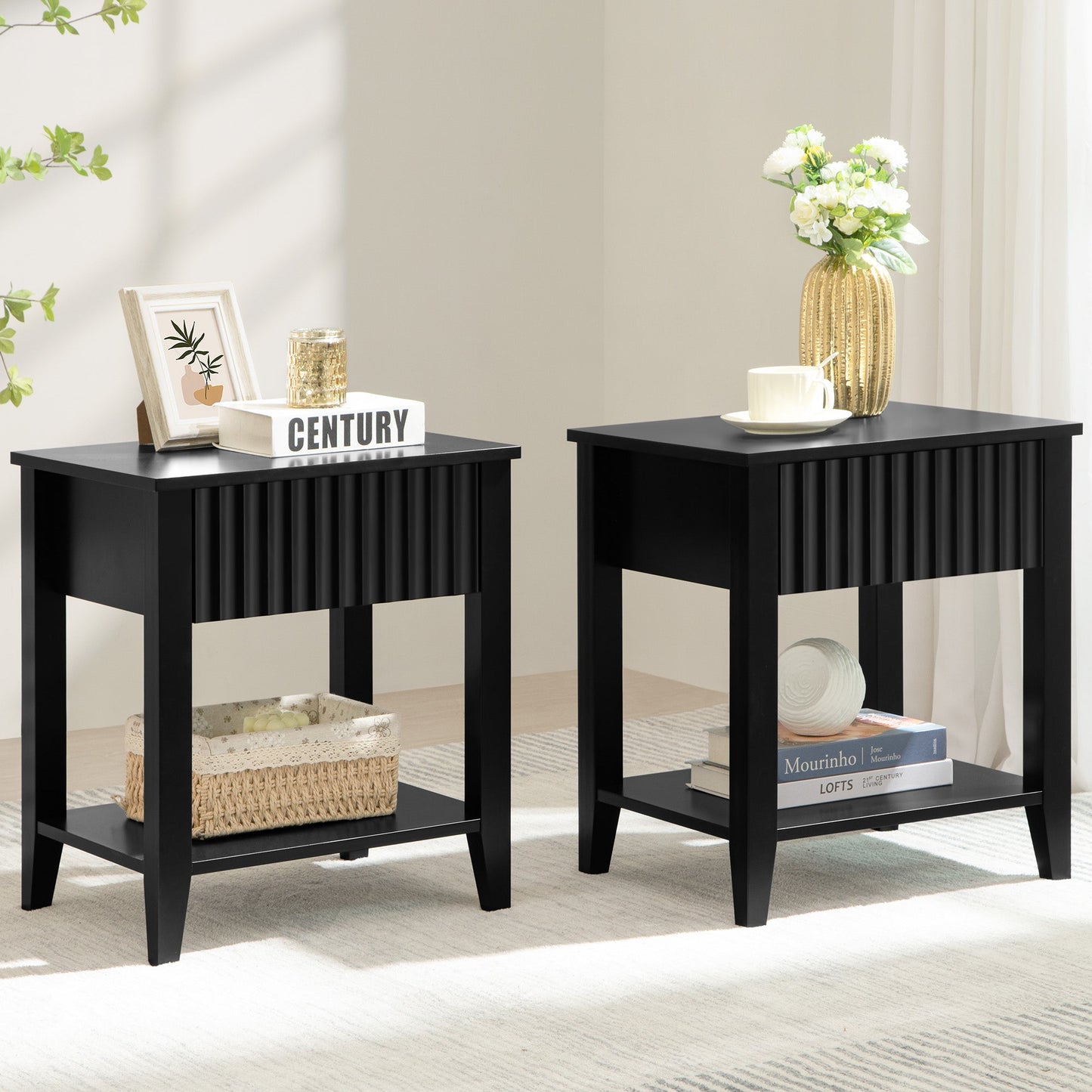 Table de chevet blanche Opus