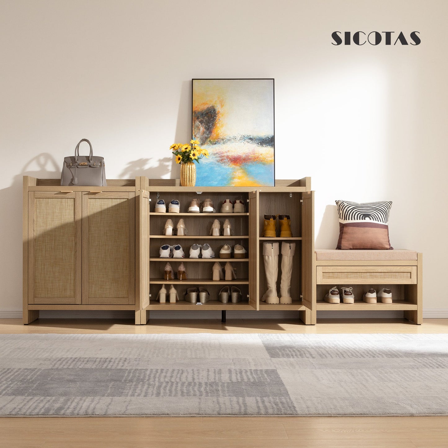 Meuble à chaussures Savanna, 30 paires de chaussures