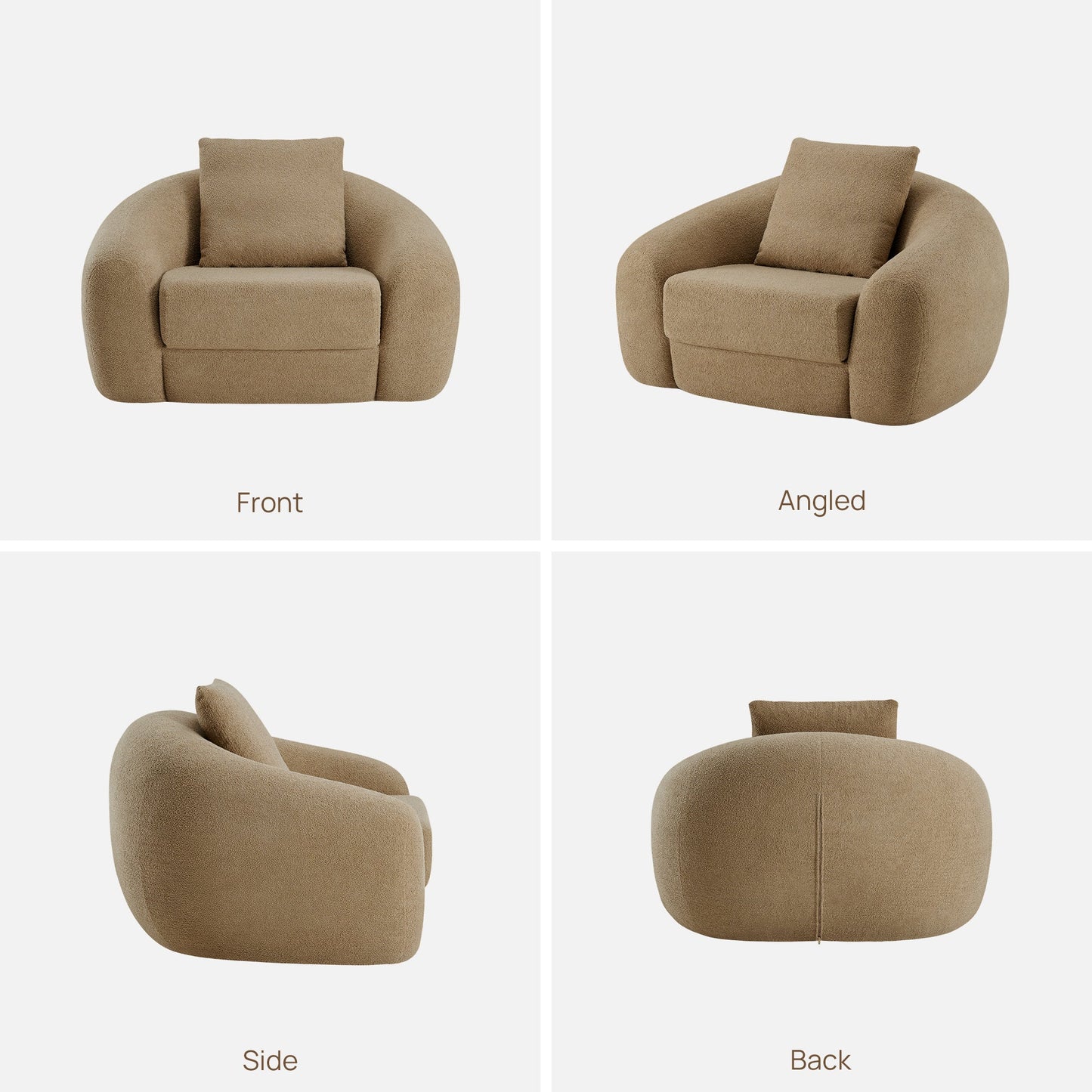 Fauteuil-canapé Nimbus, siège simple