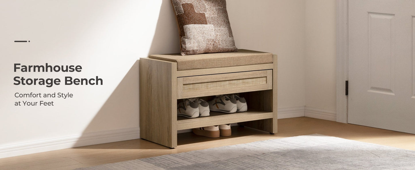 Banc à chaussures Savanna avec rangement