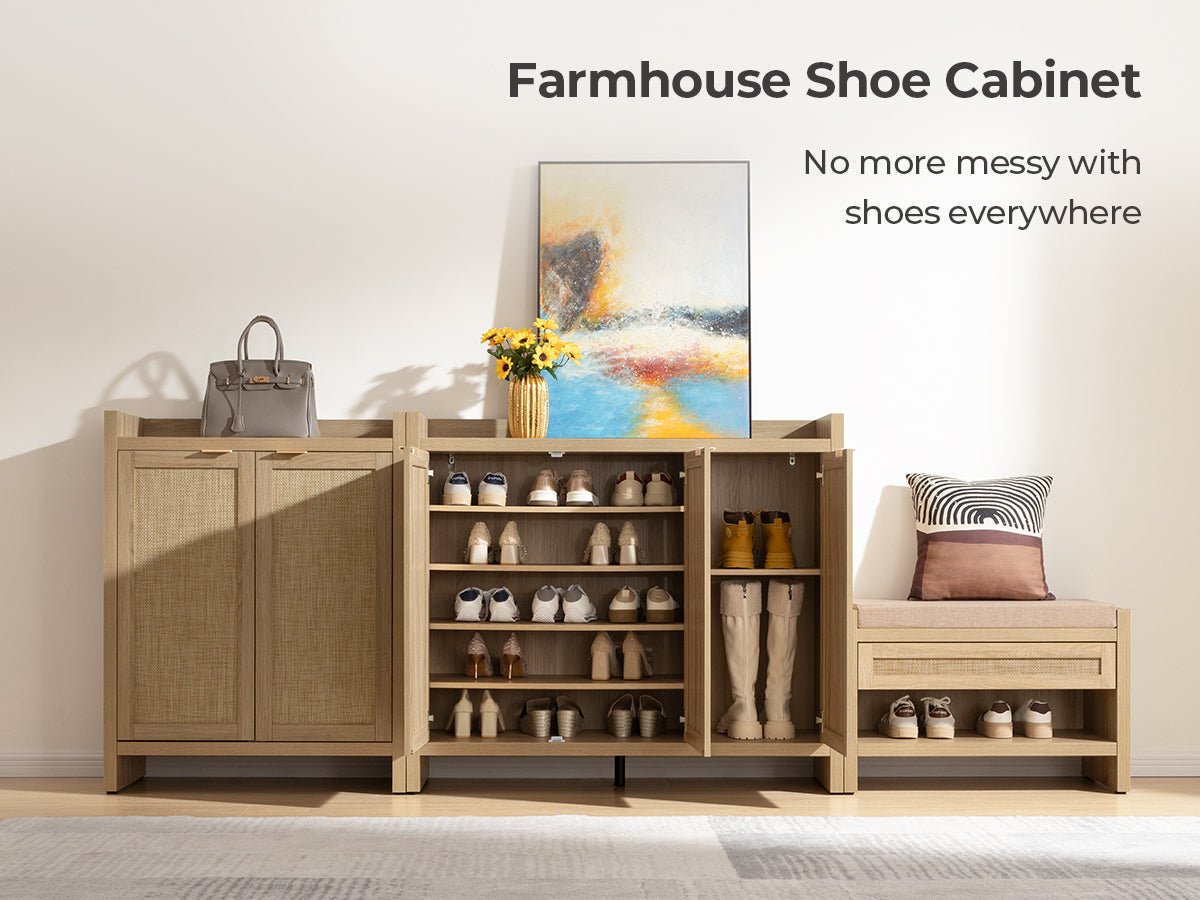 Meuble à chaussures haut Savanna, 30 paires de chaussures