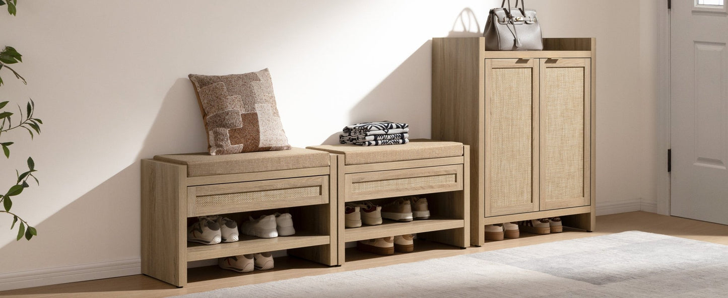 Banc à chaussures Savanna avec rangement