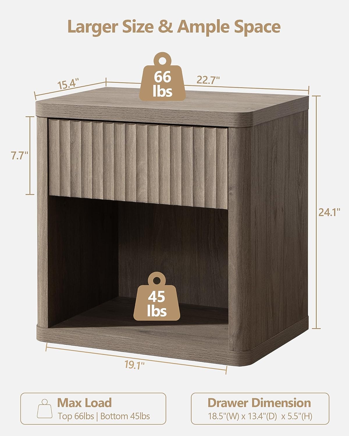 Ensemble commode et table de chevet Cas