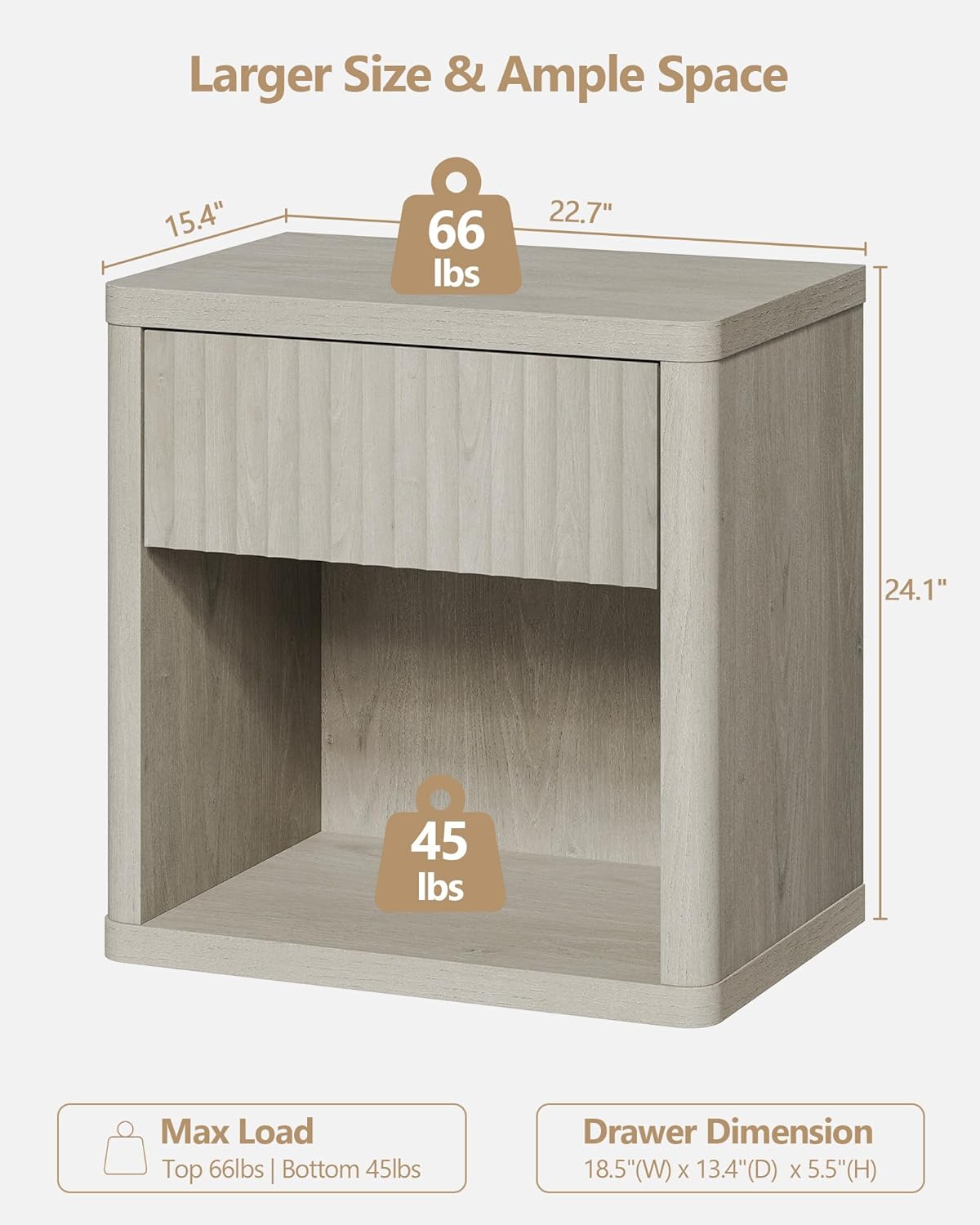 Ensemble commode et table de chevet Cas
