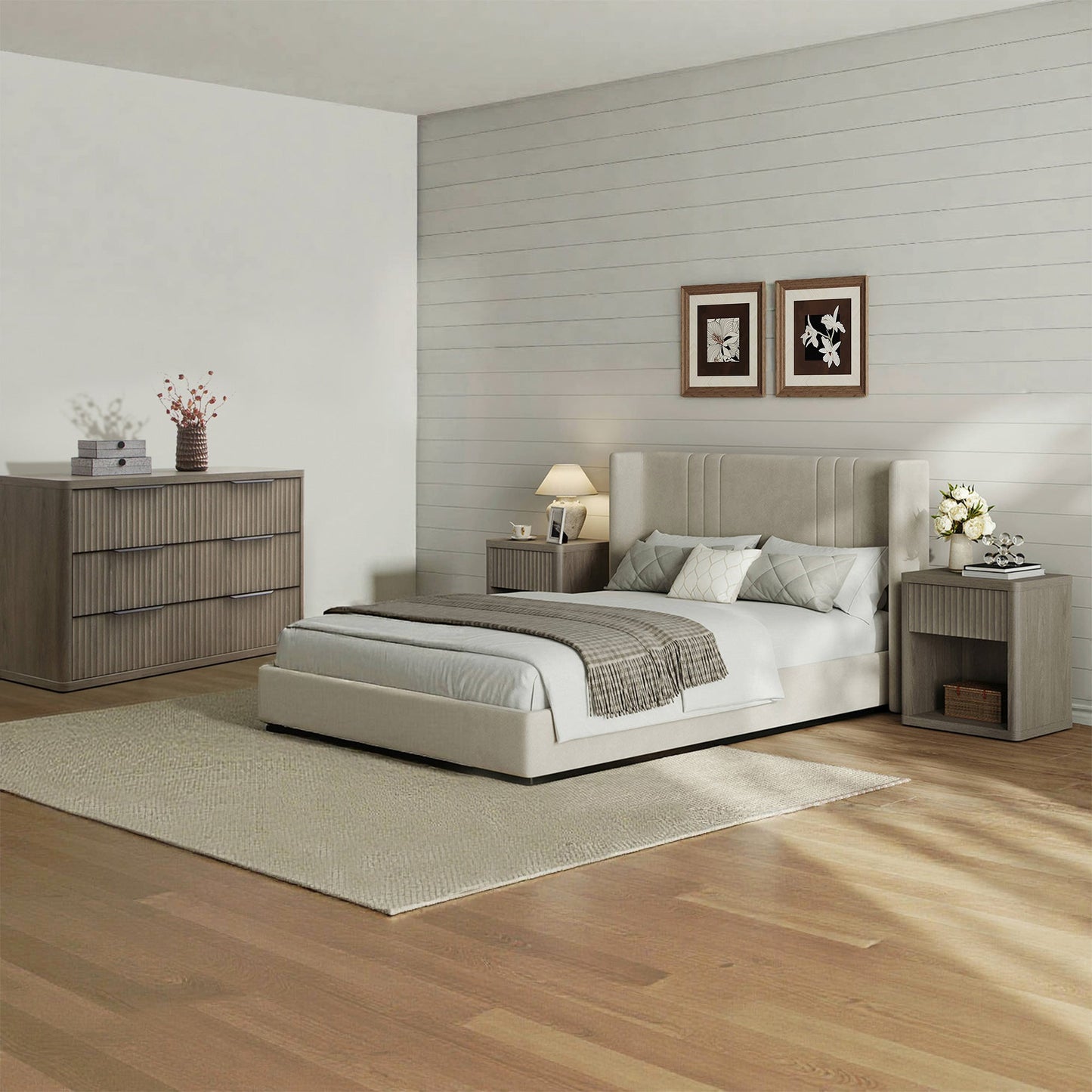 Ensemble commode et table de chevet Cas