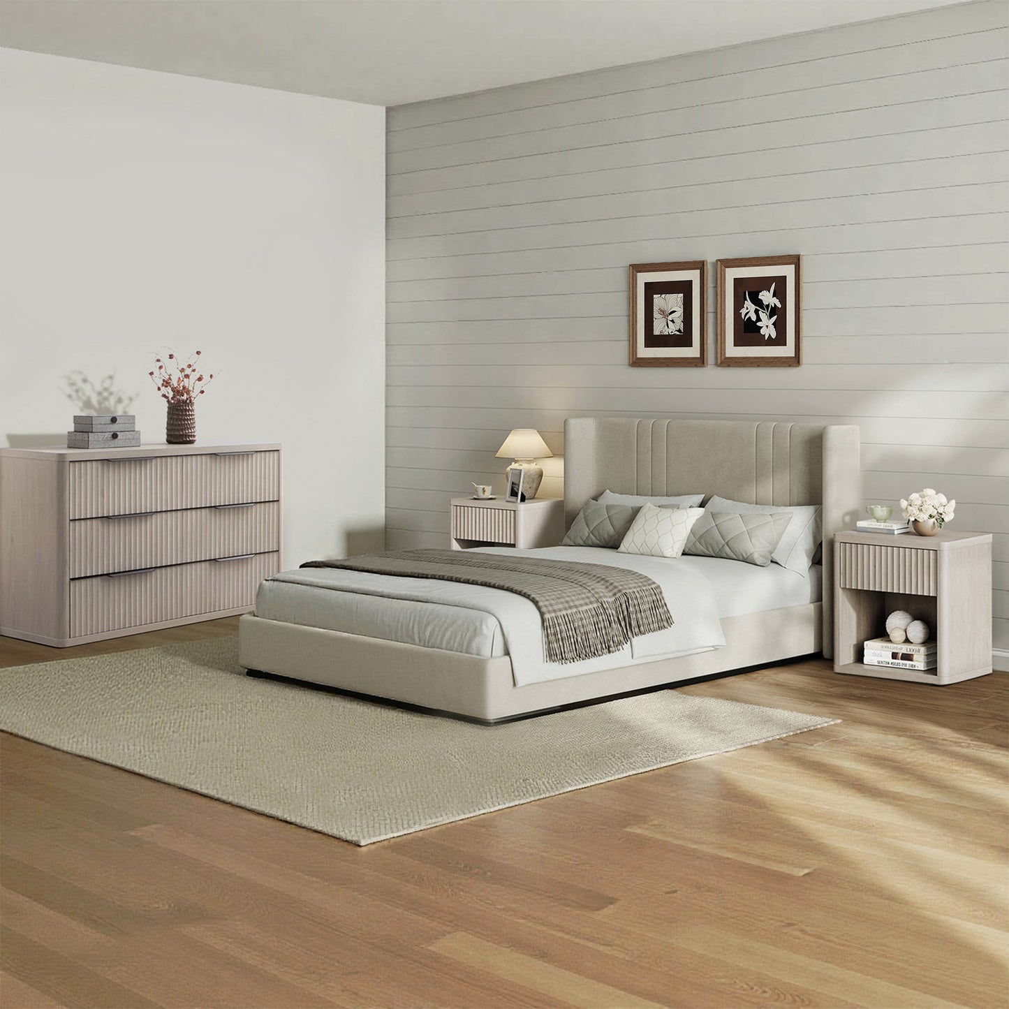 Ensemble commode et table de chevet Cas