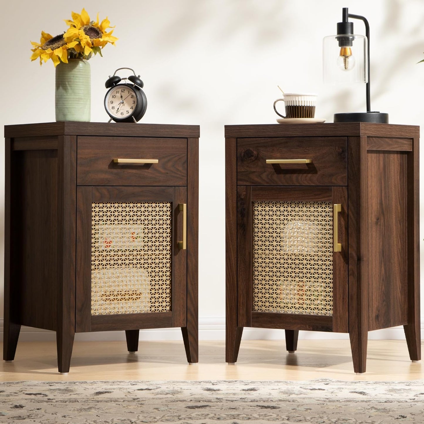 Table de chevet vintage Andy avec rangement