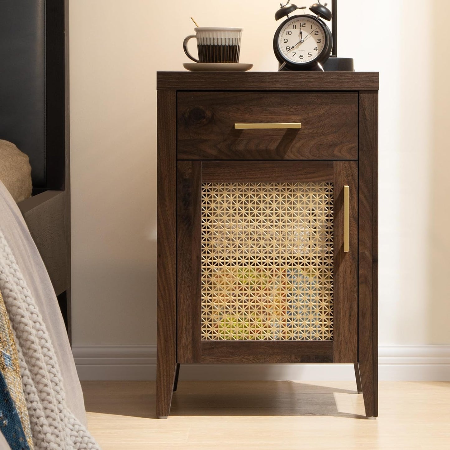 Table de chevet vintage Andy avec rangement