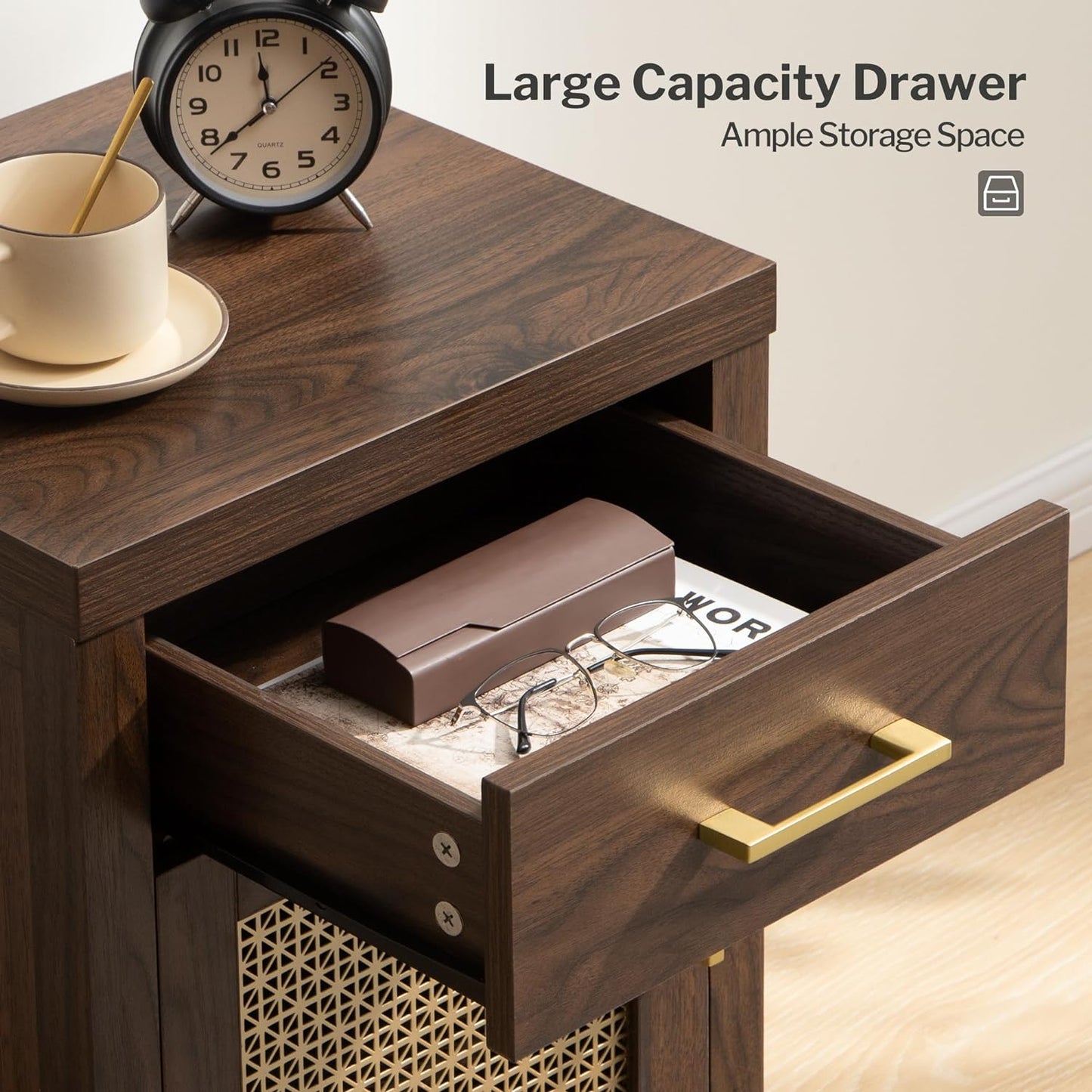 Table de chevet vintage Andy avec rangement
