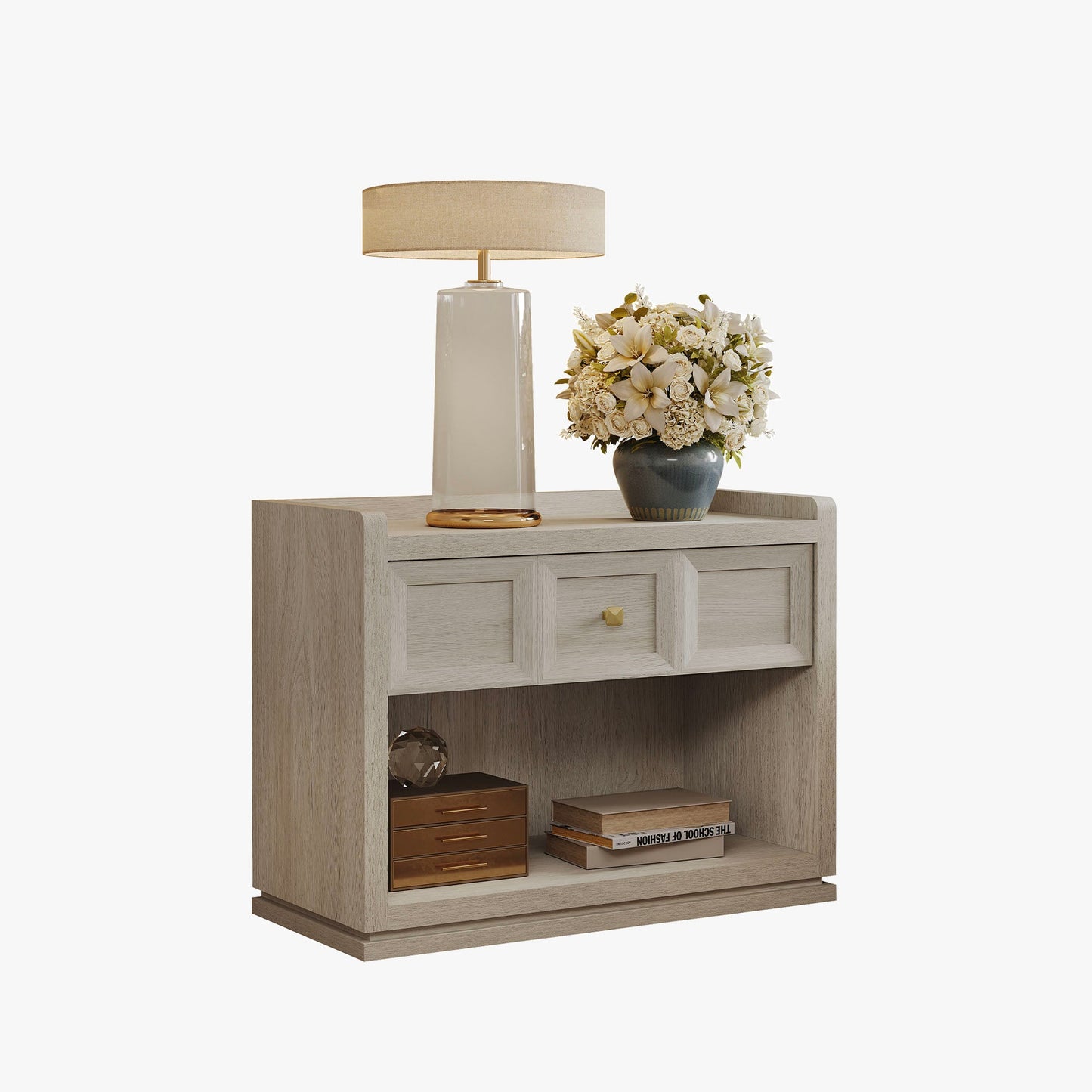 Table de chevet Helio, 31 pouces de large