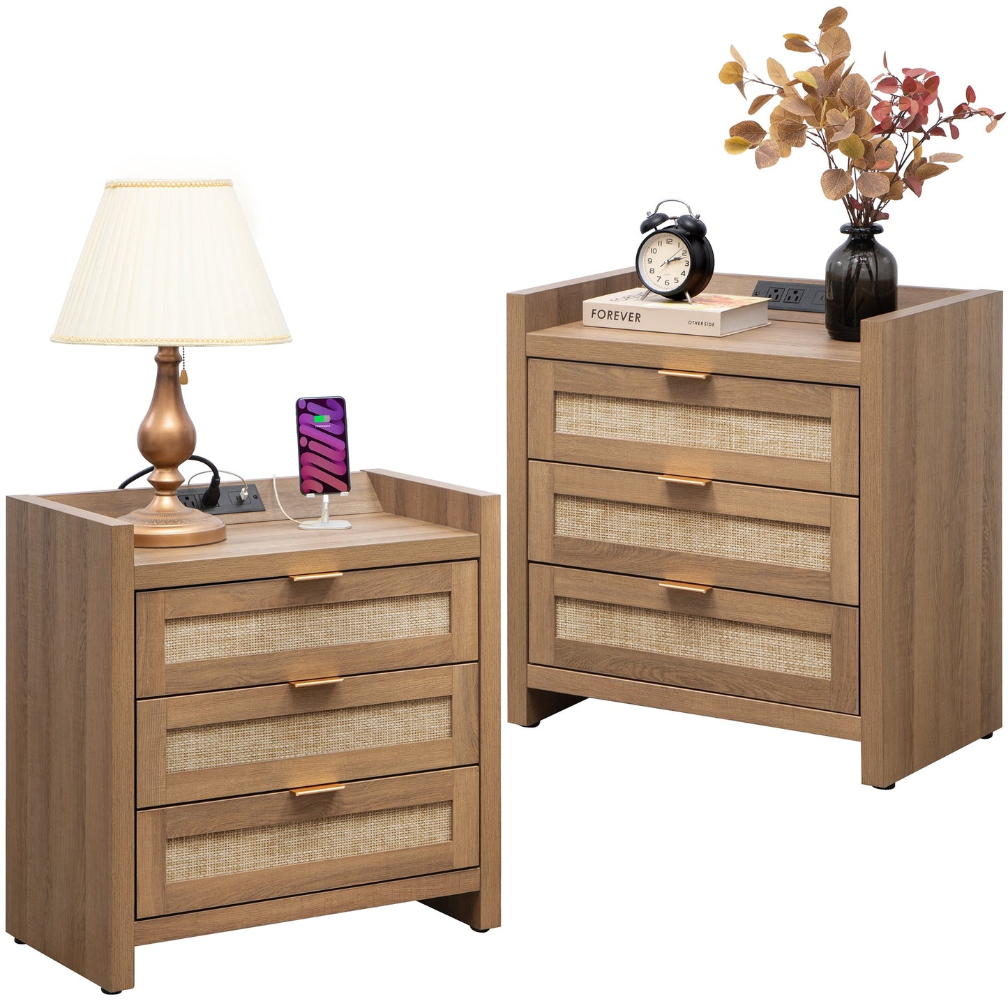 Table de chevet 3 tiroirs Savanna