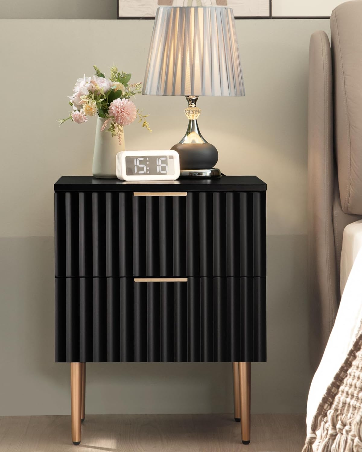 Table de chevet noire Opus