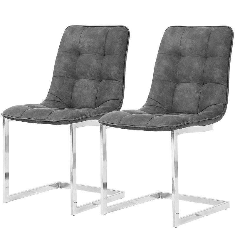 Ensemble de 2 chaises de salle à manger à dossier souple