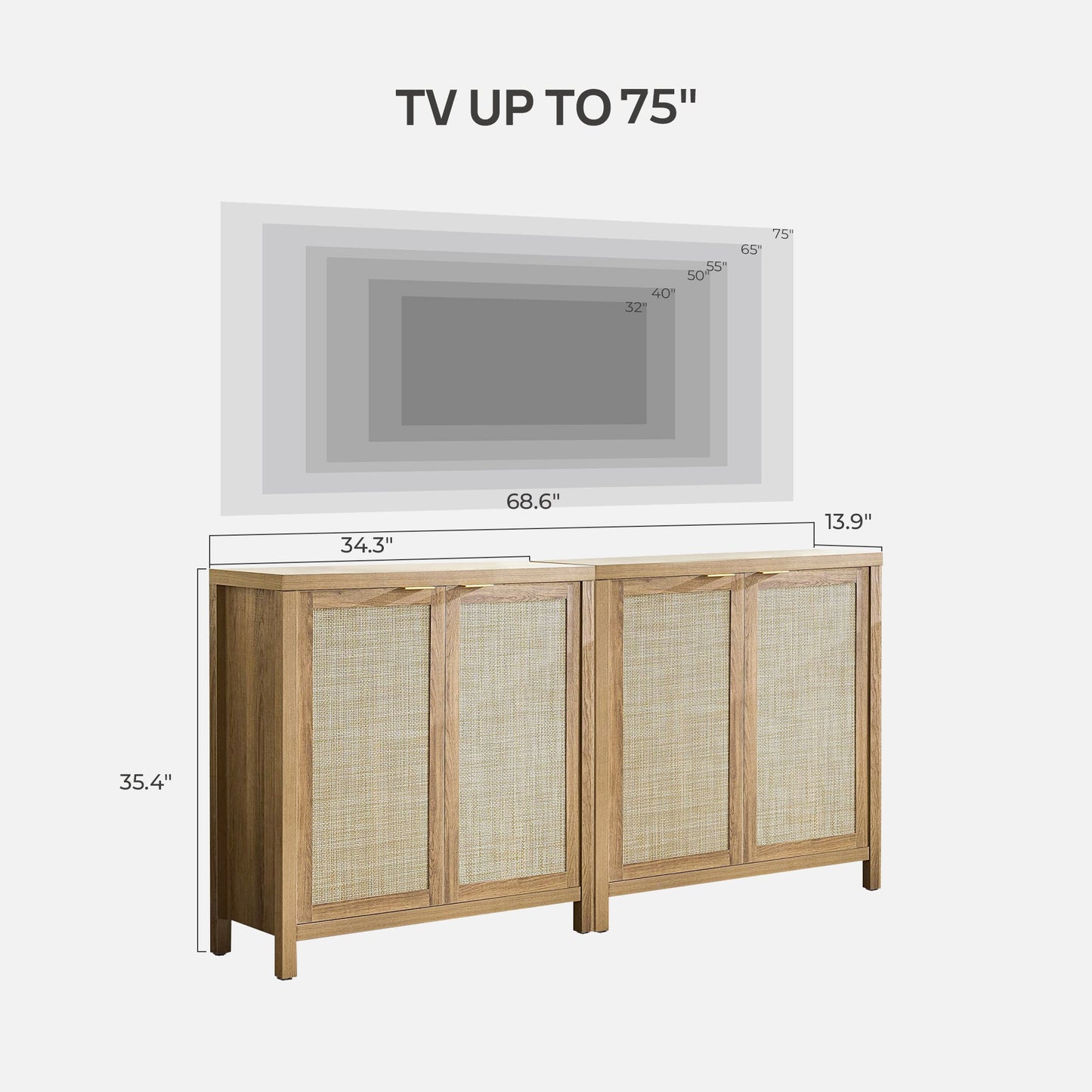 Meuble TV Savanna avec portes