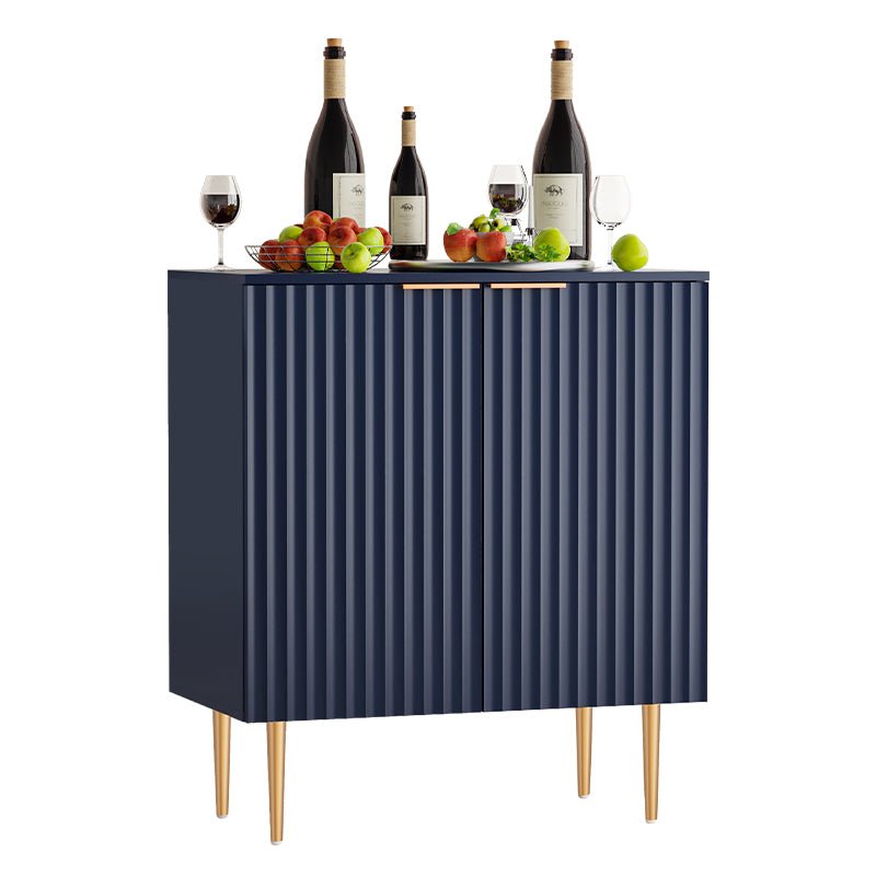 Crédence Opus bleue avec poignée dorée