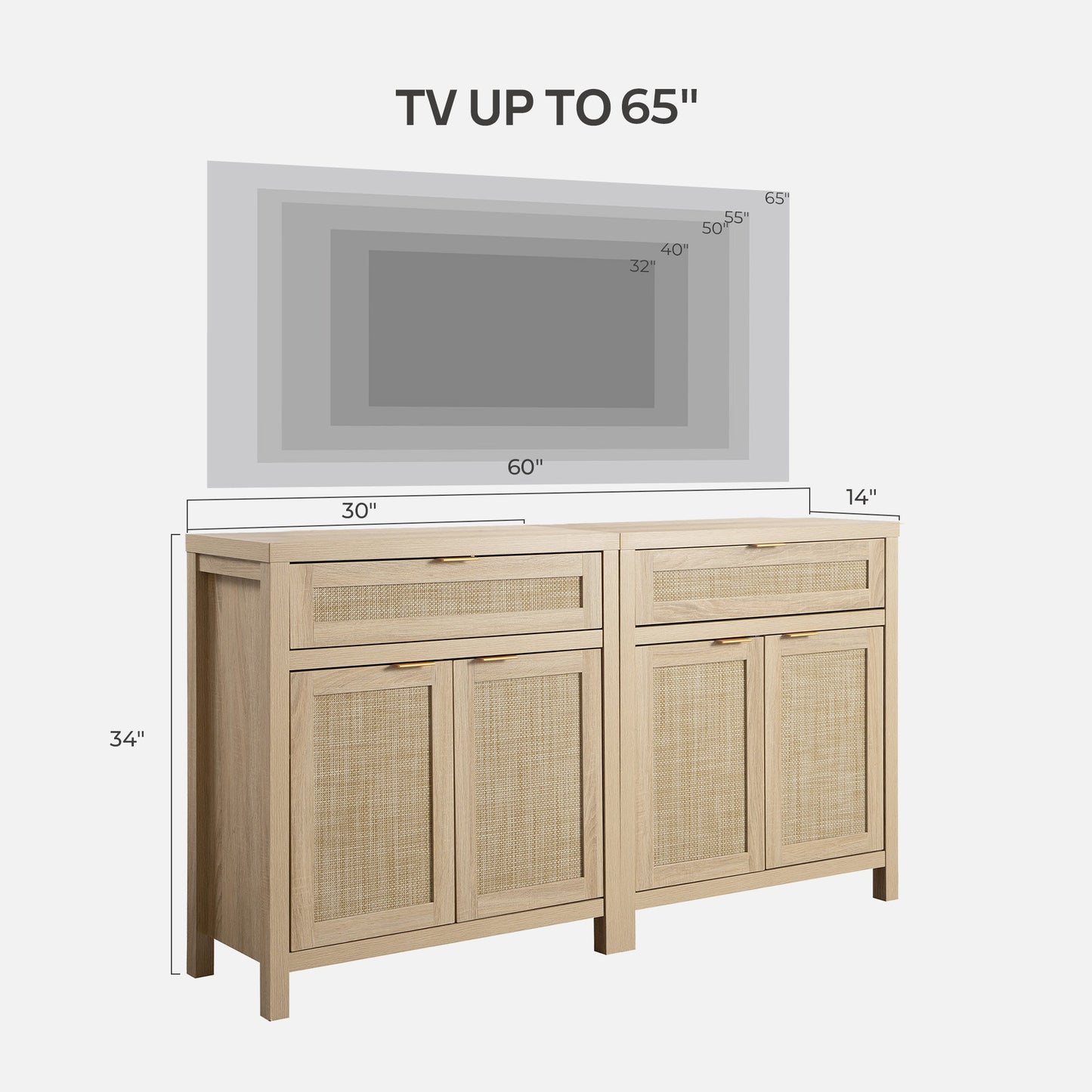 Meuble TV Savanna avec tiroir