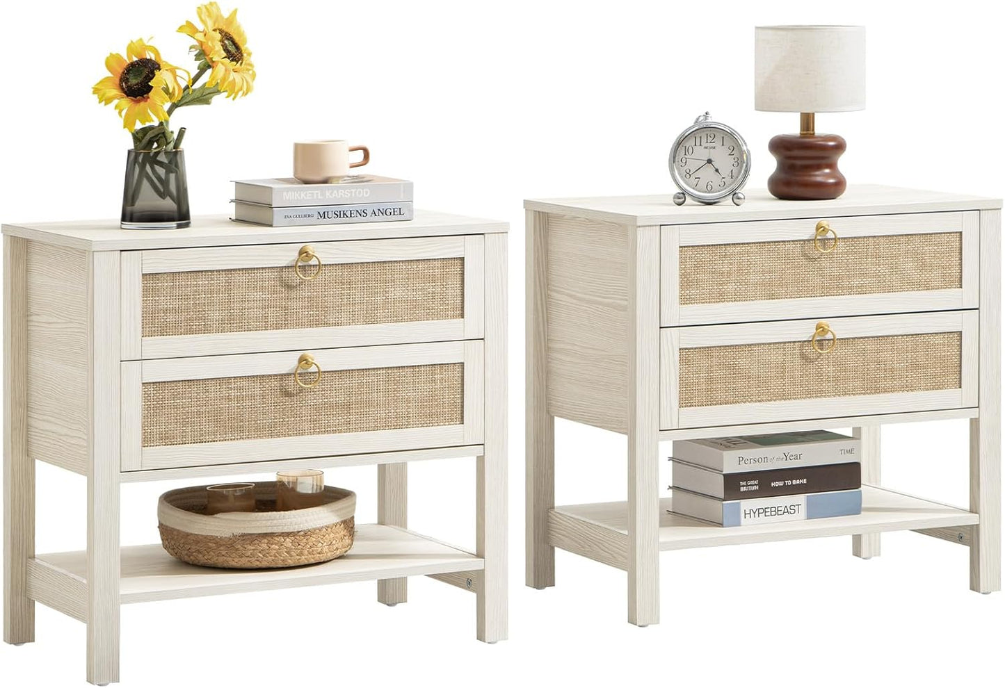 Grande table de chevet Terra, hauteur 25,6 pouces