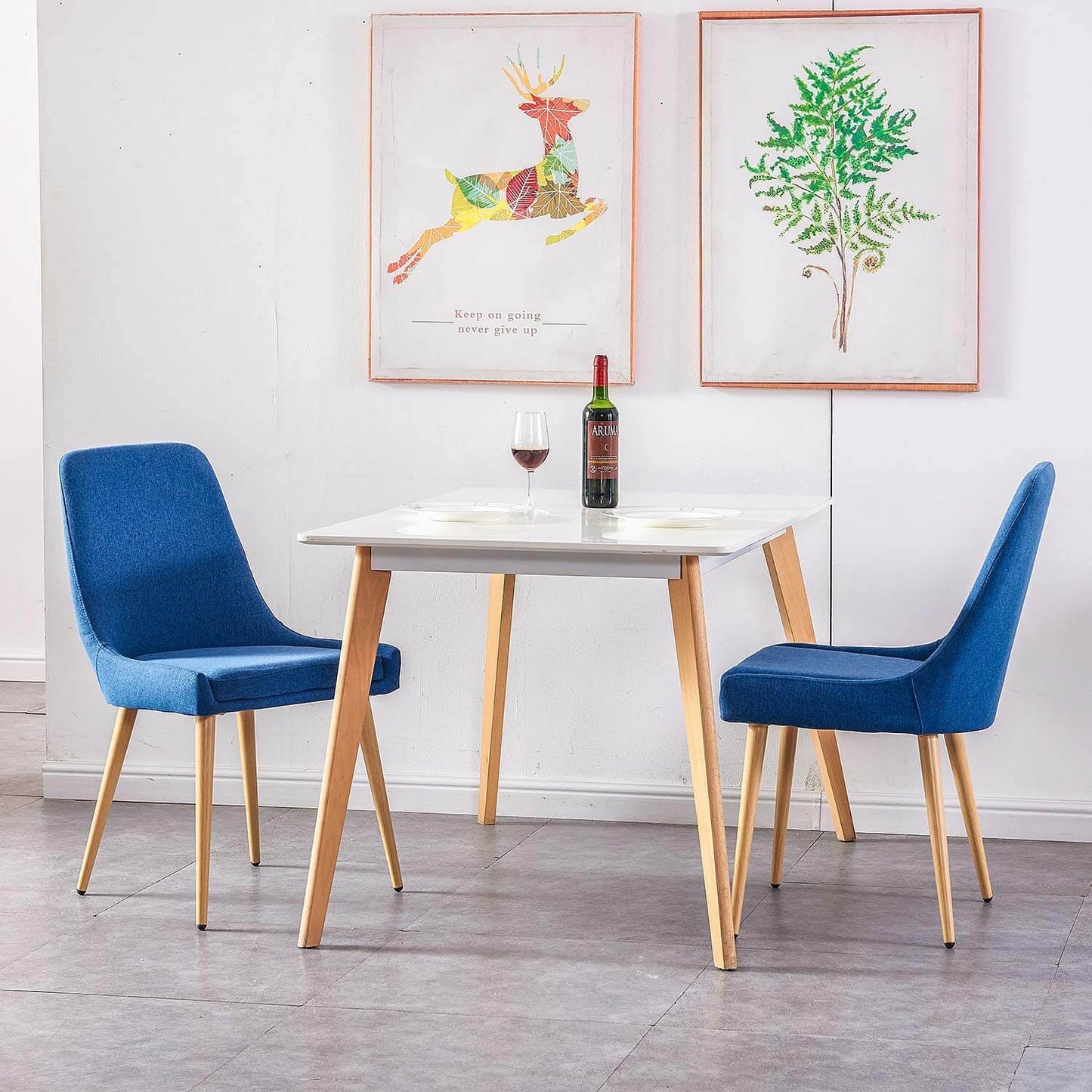 Chaises de salle à manger avec pieds en métal