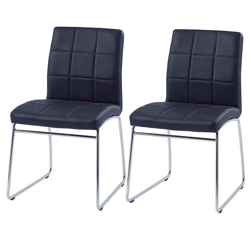 Ensemble de table à manger 3/5 - Table ronde en verre + 2/4 chaises de cuisine