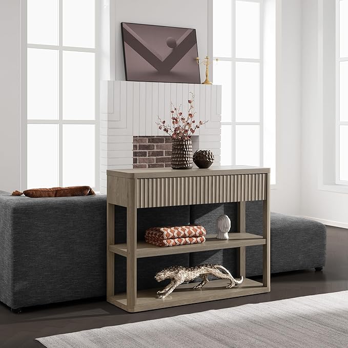 Console étroite Cas avec tiroirs