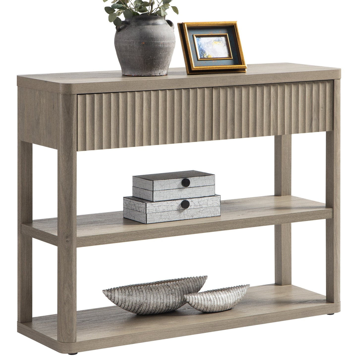 Console étroite Cas avec tiroirs