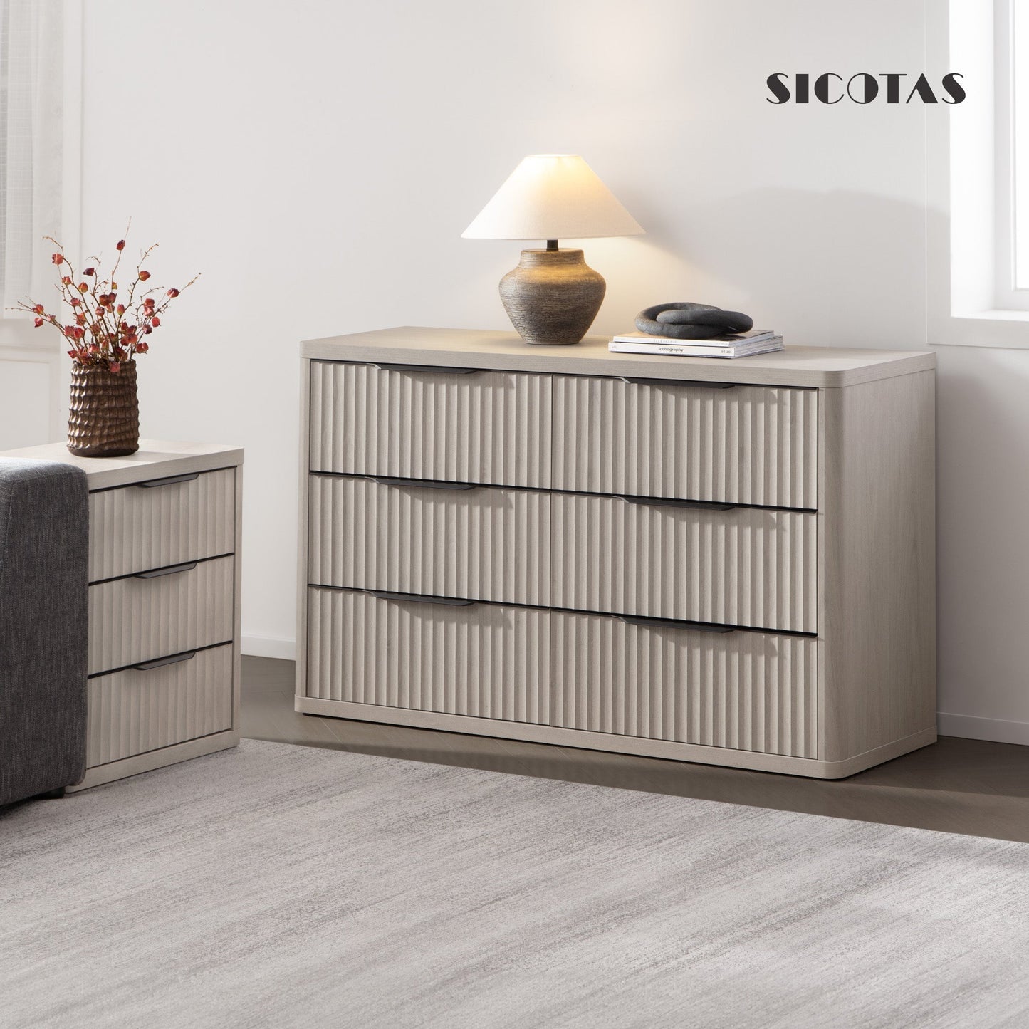 Commode Cas, 6 tiroirs
