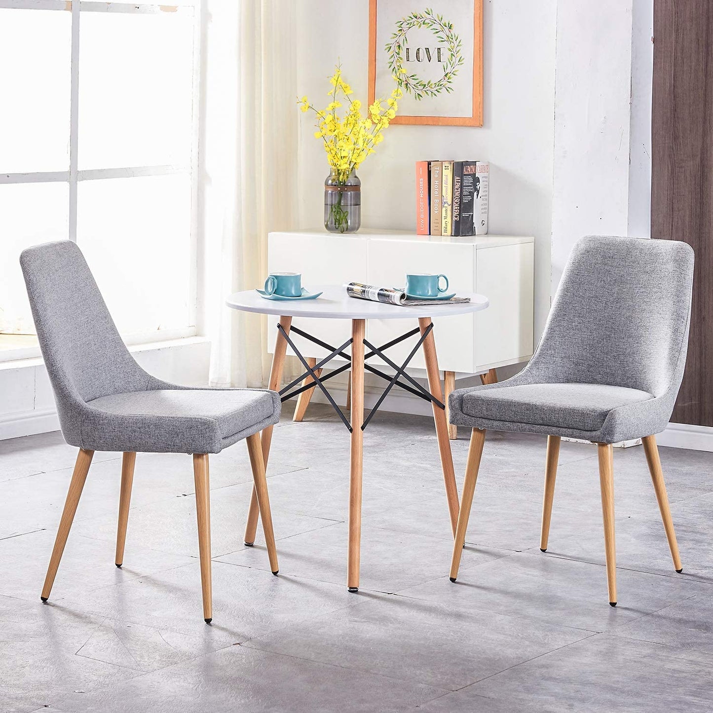 Chaises de salle à manger avec pieds en métal