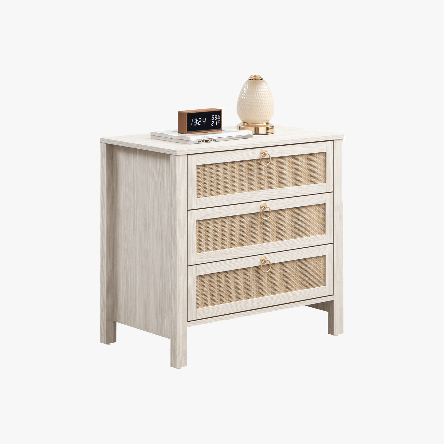 Table de chevet Terra, 3 tiroirs