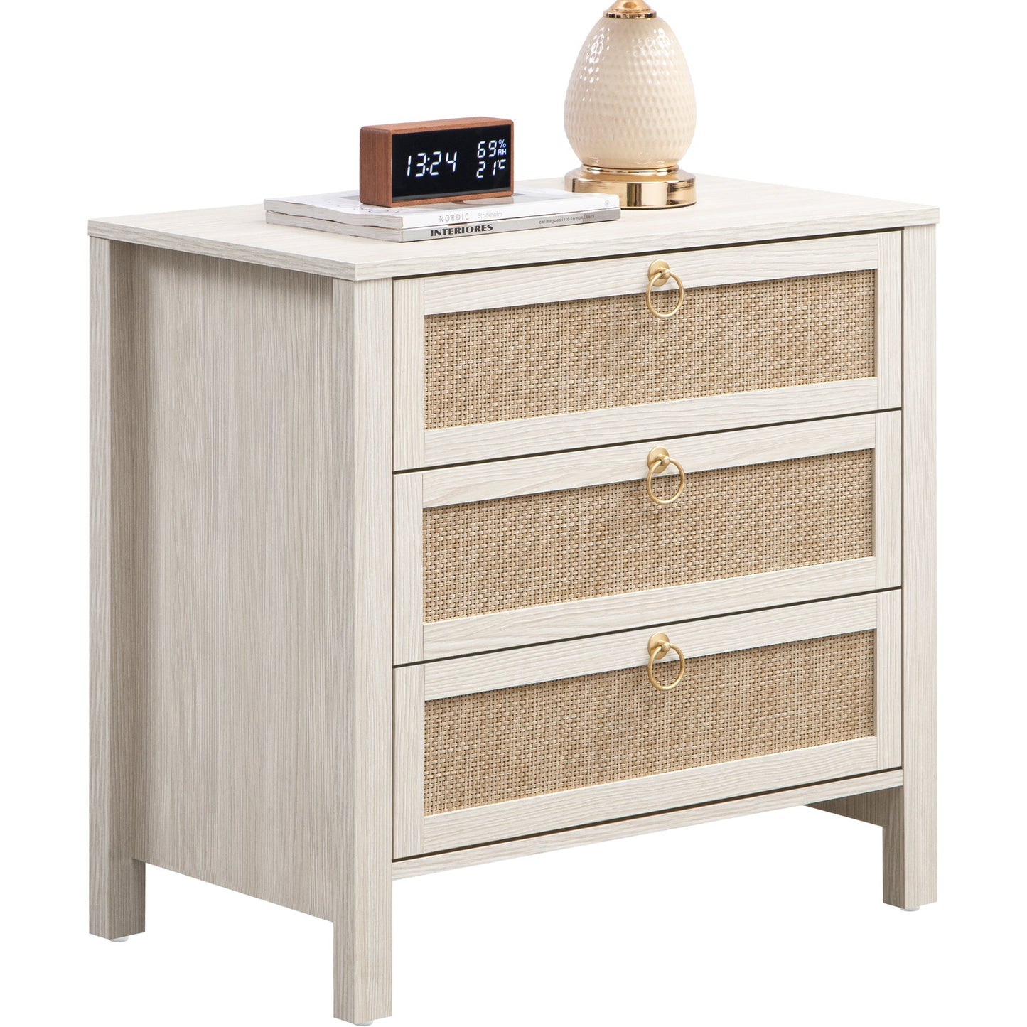 Table de chevet Terra, 3 tiroirs