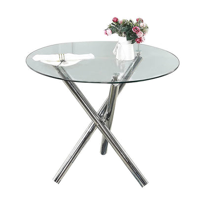 Table à manger avec plateau en verre 