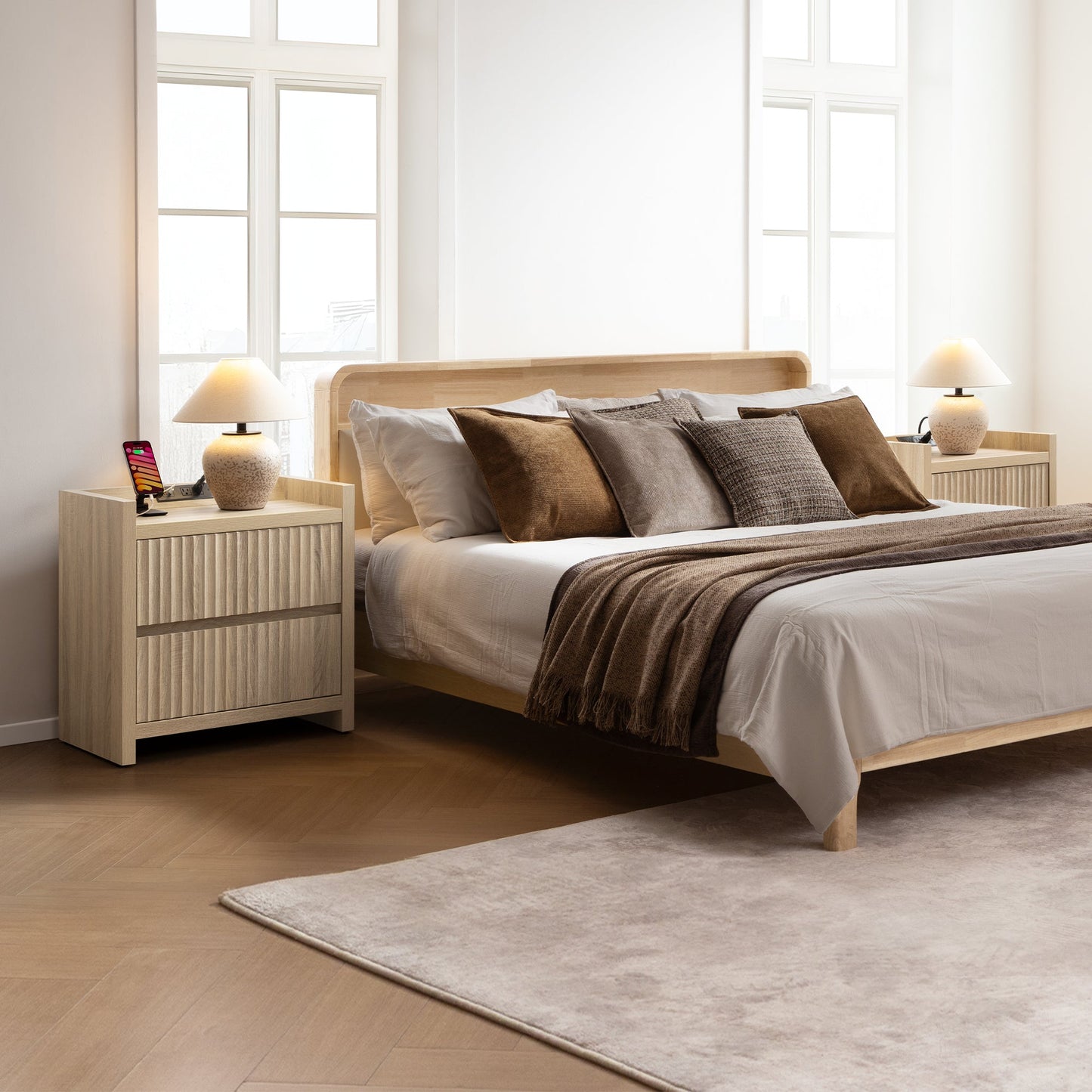 Tables d'appoint Prelude, 2 tiroirs 