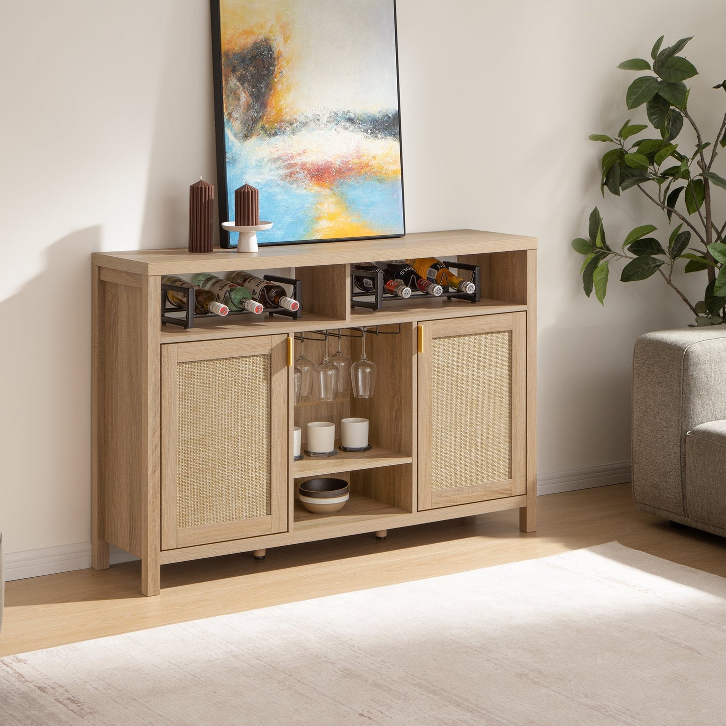 Meuble bar Savanna avec porte-verres