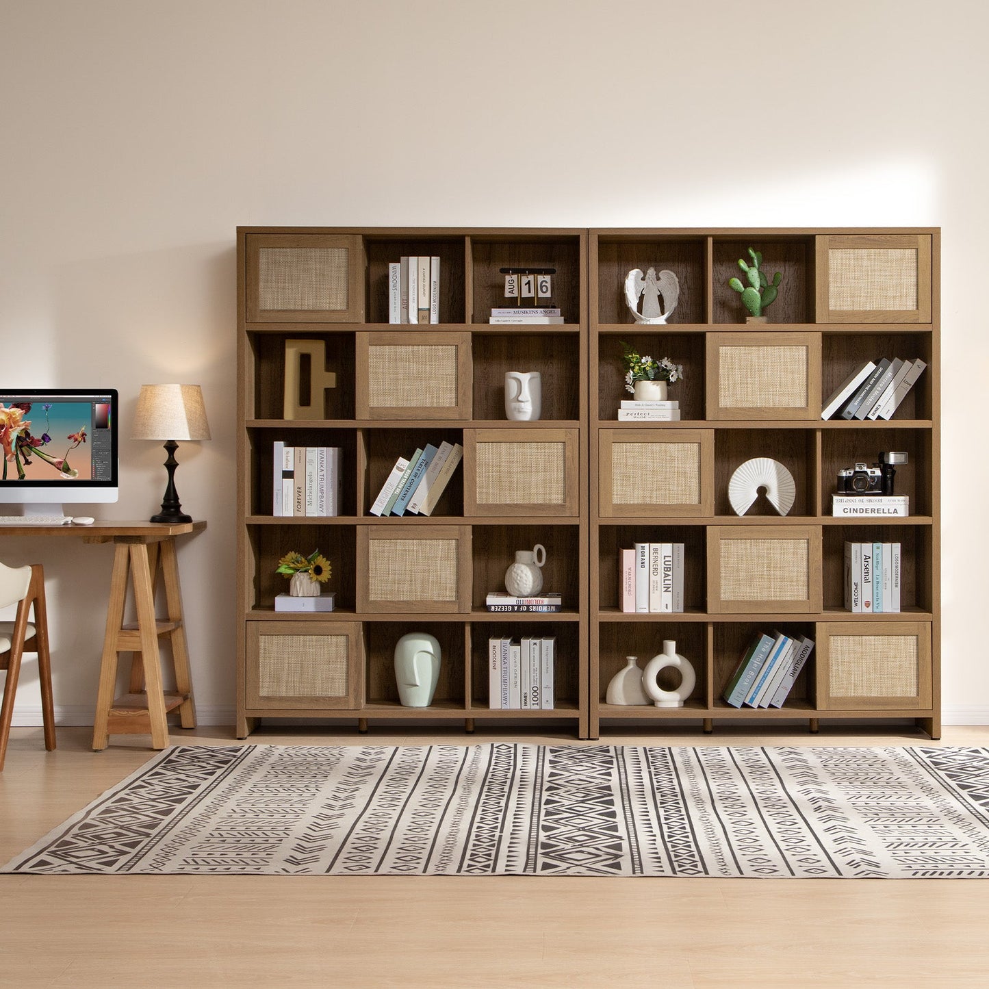 Bibliothèque en rotin Savanna