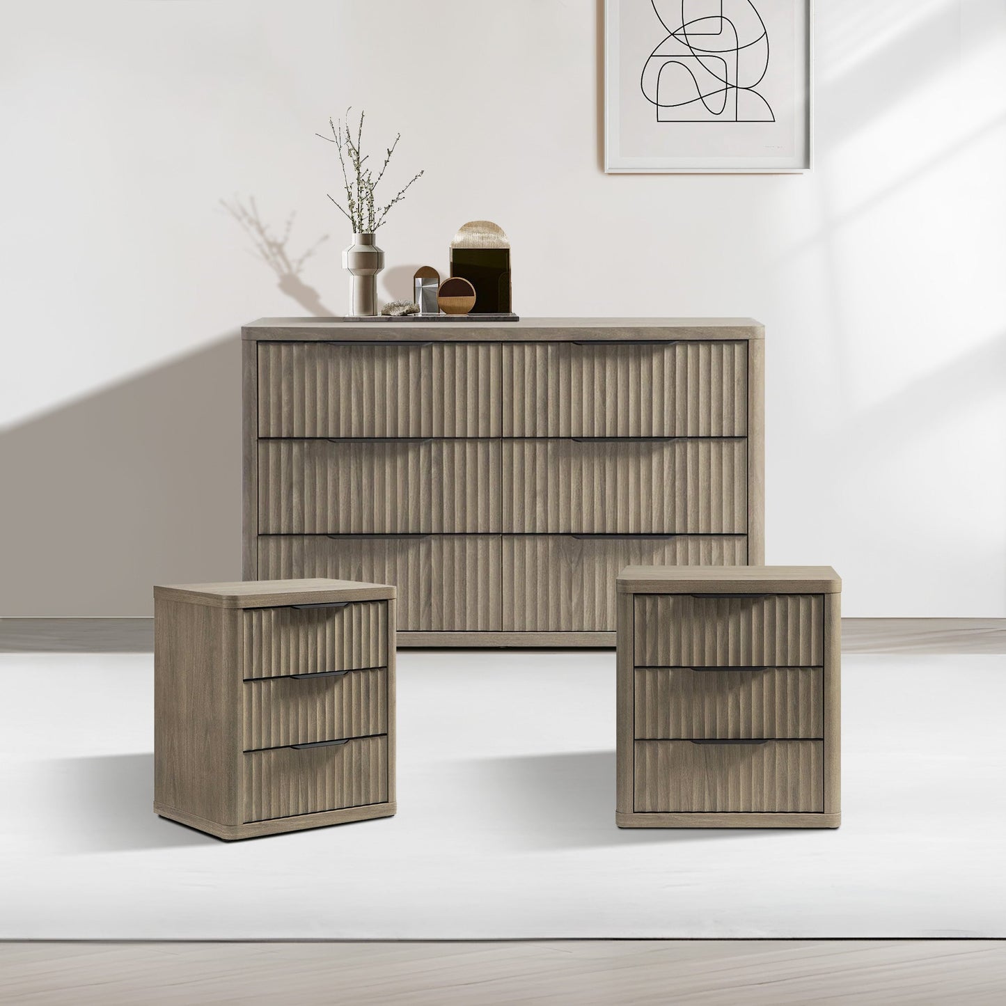 Ensemble de commode Cas, poignée noire 