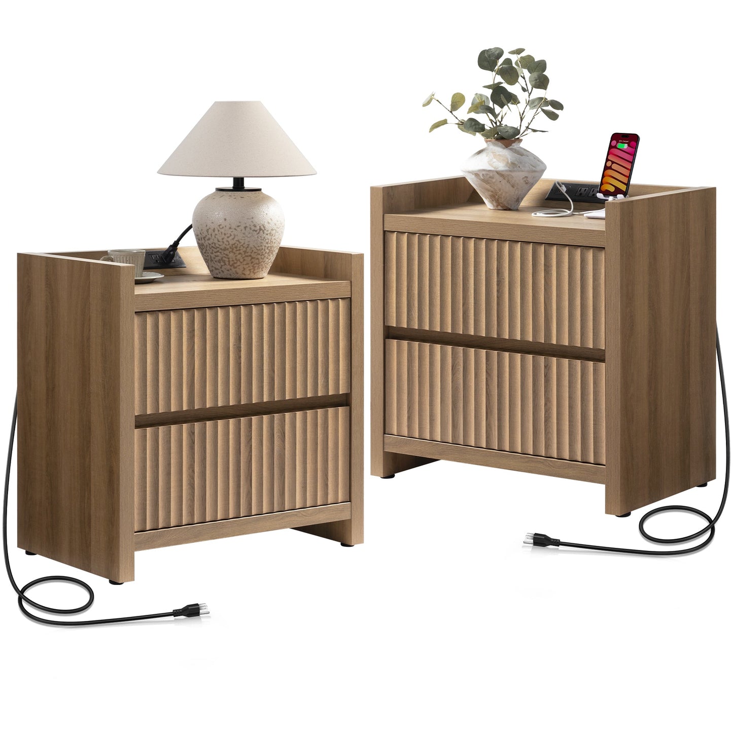 Tables d'appoint Prelude, 2 tiroirs 