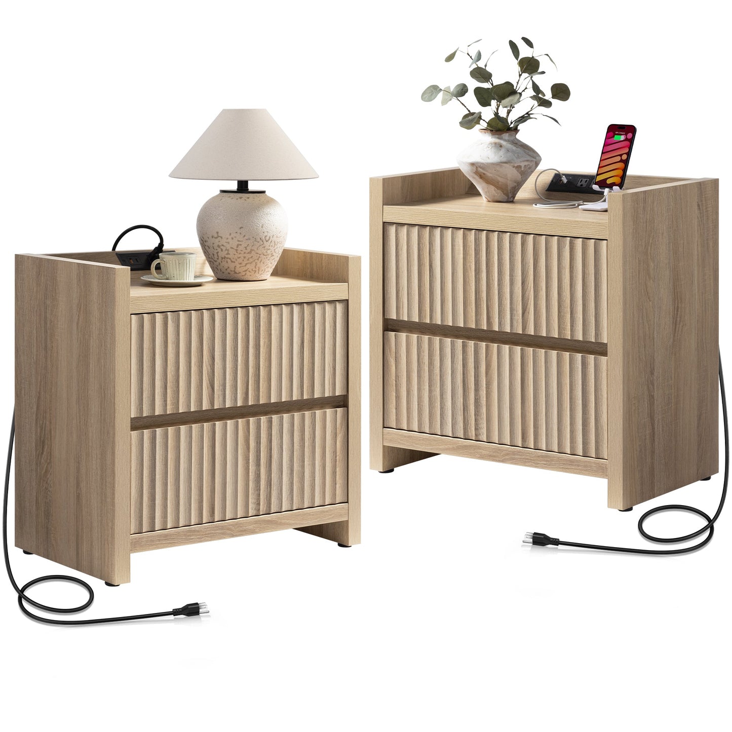 Table de chevet Prelude avec station de charge 