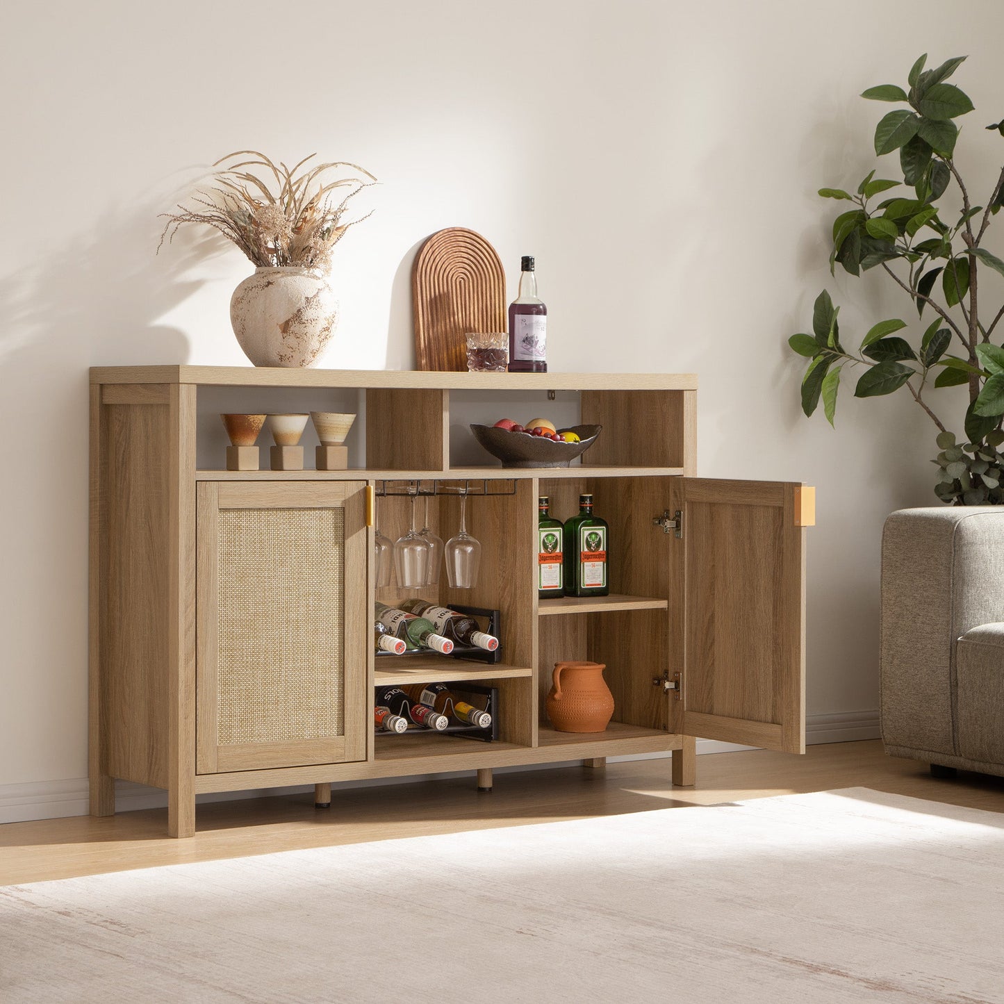 Meuble bar Savanna avec porte-verres