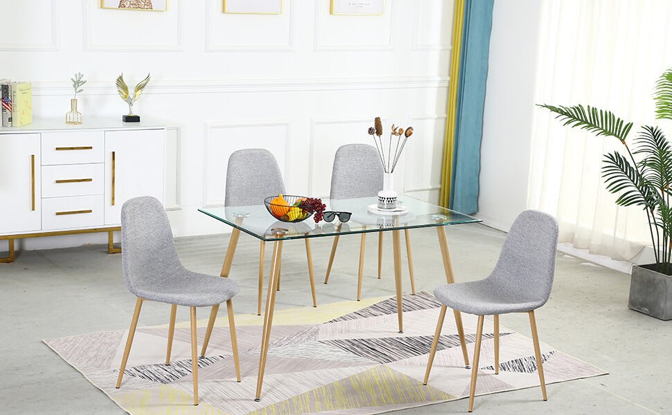 Ensemble de 5 meubles de salle à manger : table à manger et 4 chaises de cuisine