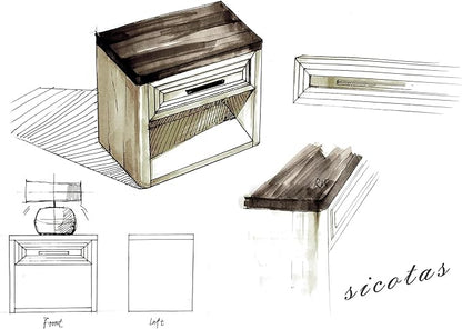 Tables de chevet Stria avec rangement 