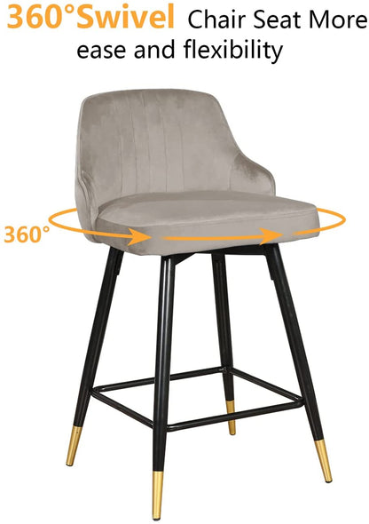 Ensemble de 2 tabourets de bar pivotants