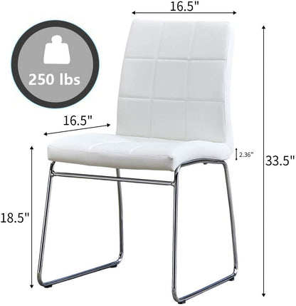 Ensembles de tables à manger 3/5 - Table ronde en verre avec 2/4 chaises