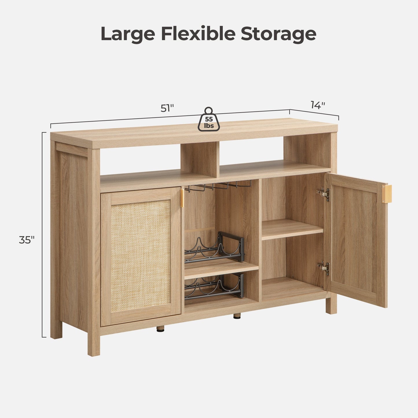 Meuble bar Savanna avec porte-verres