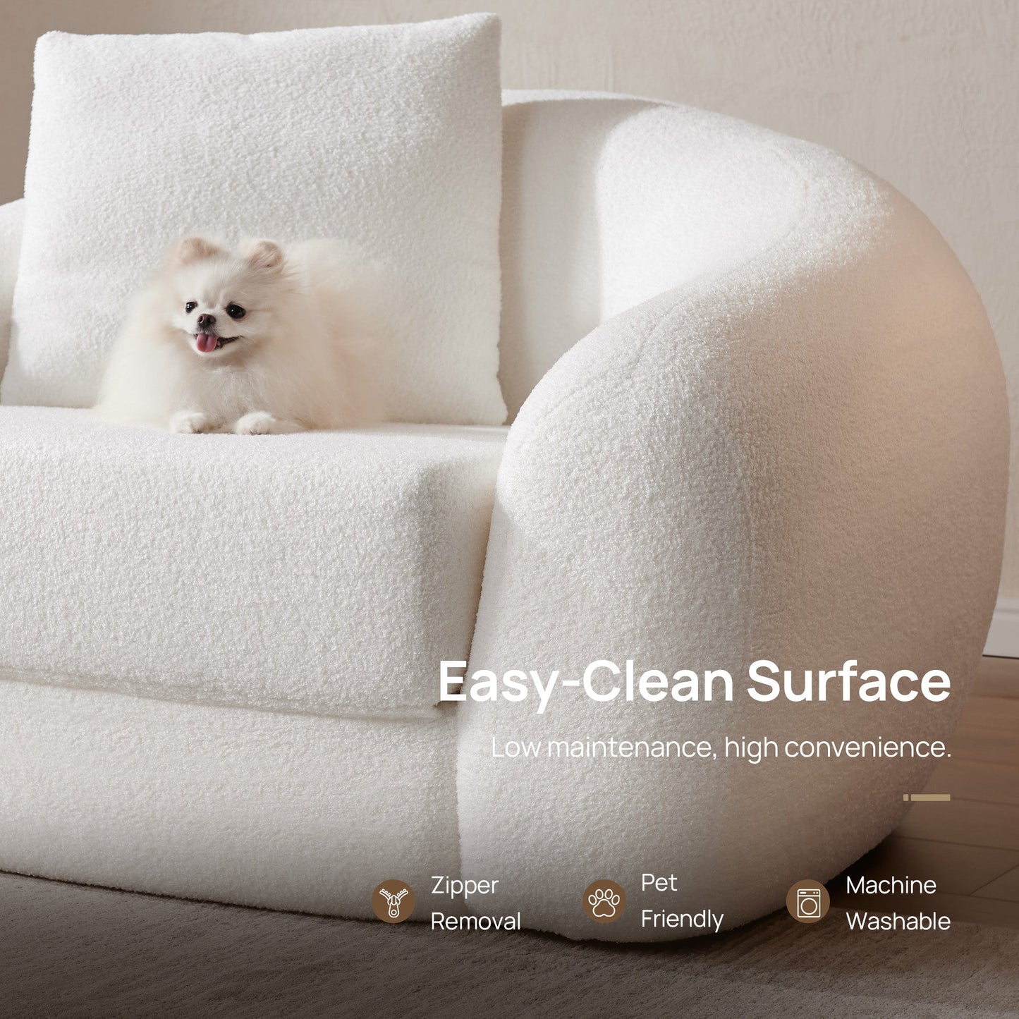Fauteuil-canapé Nimbus, siège simple 