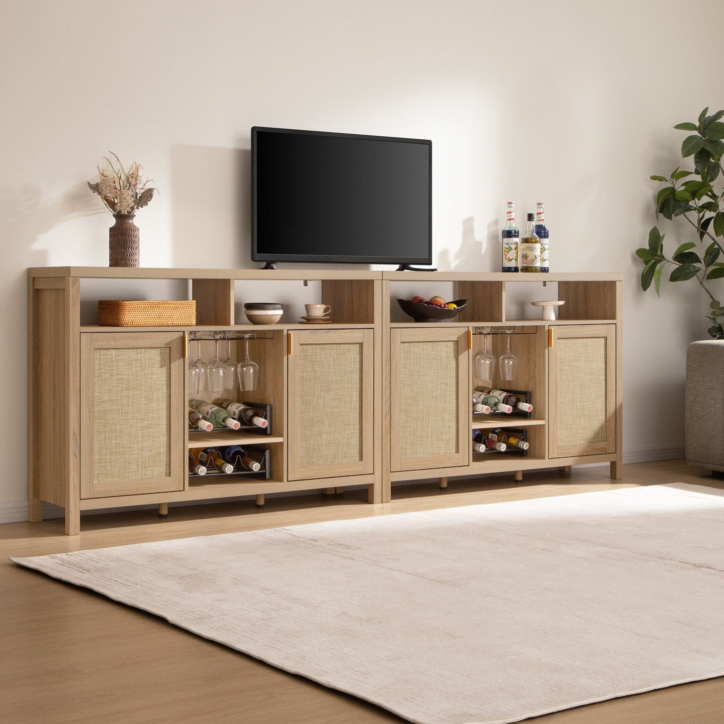 Meuble bar Savanna avec porte-verres