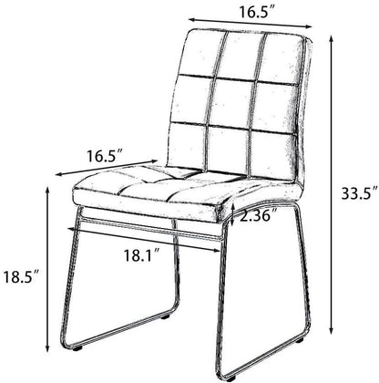 Ensemble de table à manger 3/5 - Table ronde en verre + 2/4 chaises de cuisine