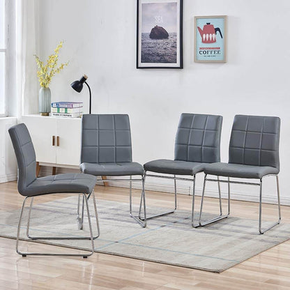 Ensemble de table à manger 5 pièces : table ronde avec 4 chaises de bureau