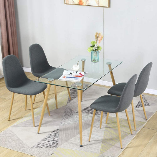 Ensemble de table à manger 5 pièces : table de cuisine et 4 chaises de maison